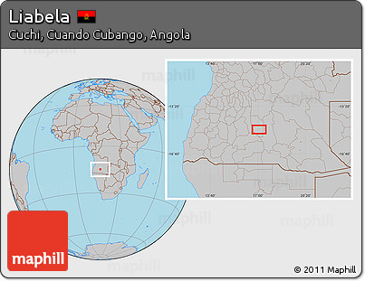 Gray Location Map of Liabela
