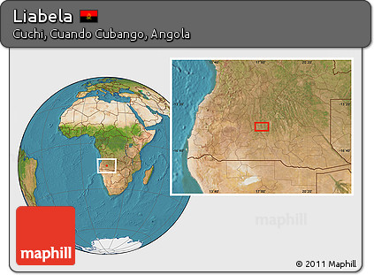 Satellite Location Map of Liabela