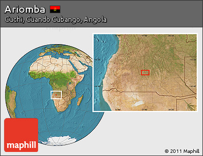 Satellite Location Map of Ariomba