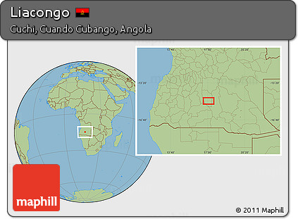 Savanna Style Location Map of Liacongo