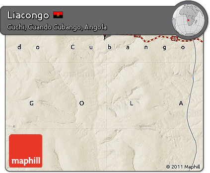 Shaded Relief Map of Liacongo