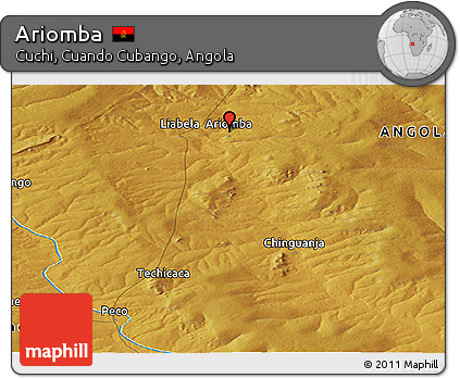 Physical Panoramic Map of Ariomba