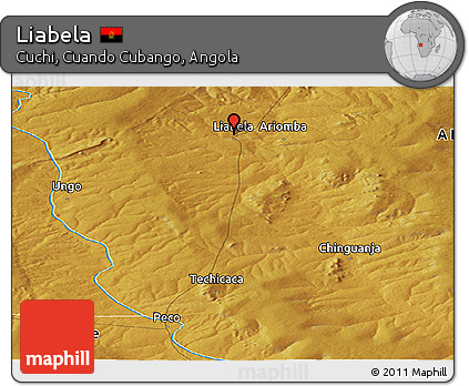 Physical Panoramic Map of Liabela