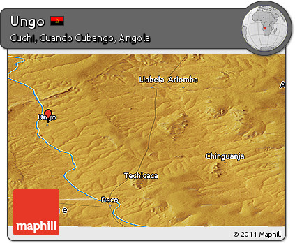 Physical Panoramic Map of Ungo