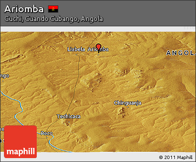 Physical Panoramic Map of Ariomba