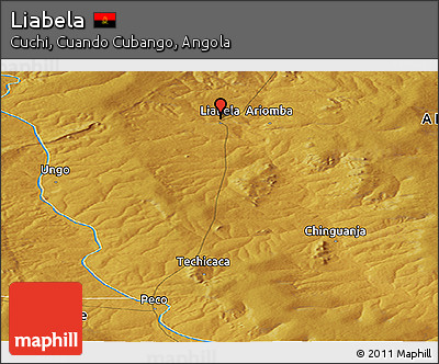 Physical Panoramic Map of Liabela