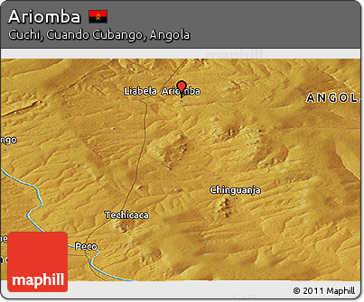 Physical Panoramic Map of Ariomba