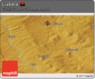 Physical Panoramic Map of Liabela