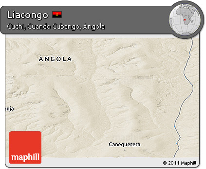 Shaded Relief Panoramic Map of Liacongo