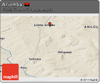 Shaded Relief Panoramic Map of Ariomba
