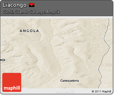 Shaded Relief Panoramic Map of Liacongo