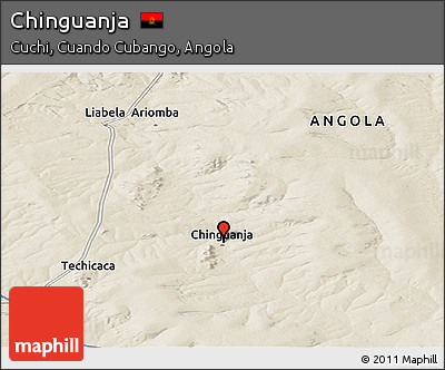 Shaded Relief Panoramic Map of Chinguanja