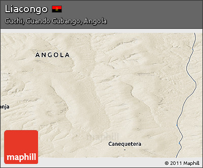 Shaded Relief Panoramic Map of Liacongo