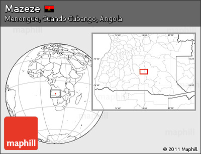 Blank Location Map of Mazeze