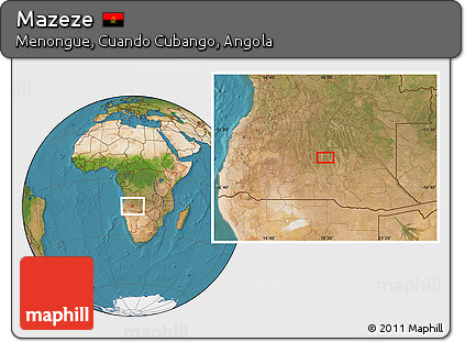Satellite Location Map of Mazeze