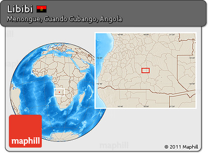 Shaded Relief Location Map of Libibi