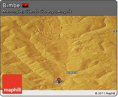 Physical Panoramic Map of Bimbe