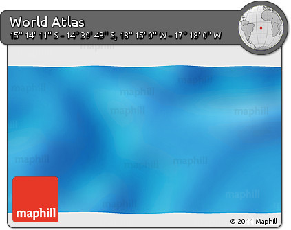 Physical 3D Map of the Area around 14° 56' 57" S, 17° 46' 29" W