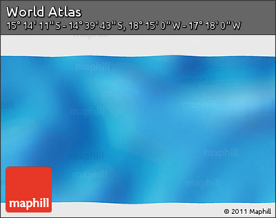 Physical 3D Map of the Area around 14° 56' 57" S, 17° 46' 29" W