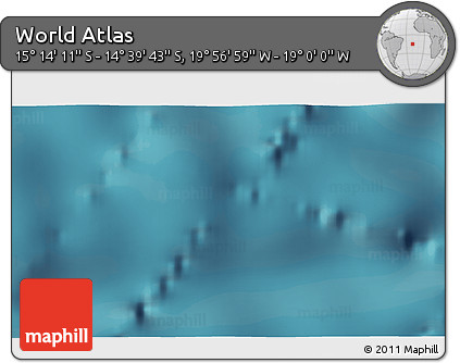 Satellite 3D Map of the Area around 14° 56' 57" S, 19° 28' 30" W