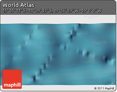 Satellite 3D Map of the Area around 14° 56' 57" S, 19° 28' 30" W
