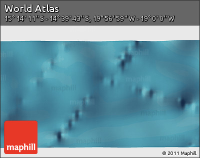 Satellite 3D Map of the Area around 14° 56' 57" S, 19° 28' 30" W