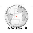 Outline Map of the Area around 14° 56' 57" S, 19° 28' 30" W, rectangular outline