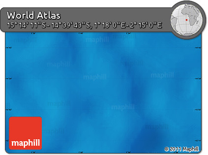 Physical Map of the Area around 14° 56' 57" S, 1° 46' 29" E
