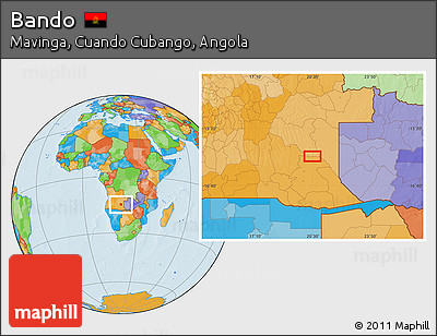 Political Location Map of Bando