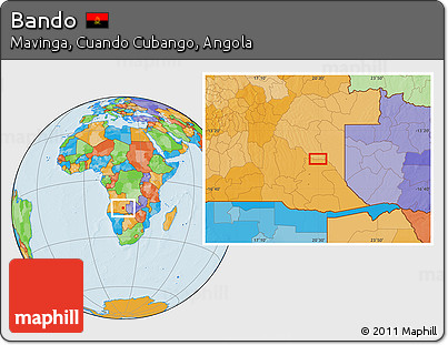 Political Location Map of Bando