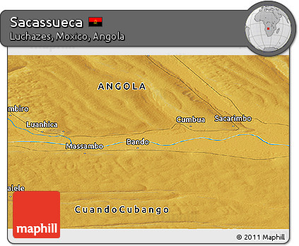 Physical Panoramic Map of Sacassueca