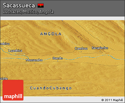 Physical Panoramic Map of Sacassueca
