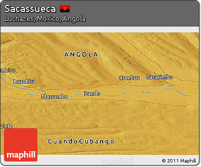 Physical Panoramic Map of Sacassueca