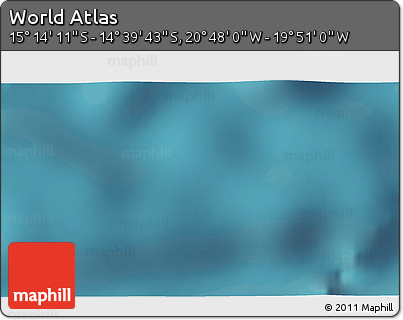 Satellite 3D Map of the Area around 14° 56' 57" S, 20° 19' 30" W