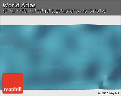 Satellite 3D Map of the Area around 14° 56' 57" S, 20° 19' 30" W
