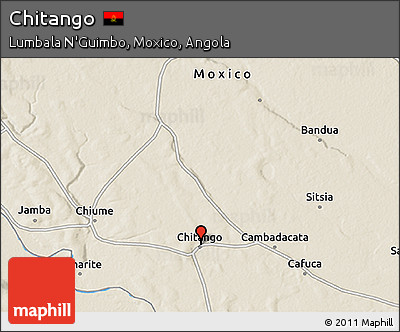 Shaded Relief 3D Map of Chitango