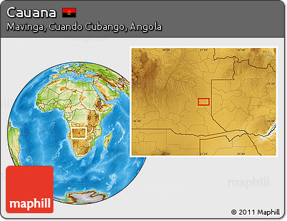Physical Location Map of Cauana