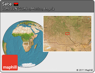 Satellite Location Map of Sete