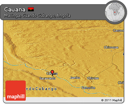 Physical Panoramic Map of Cauana
