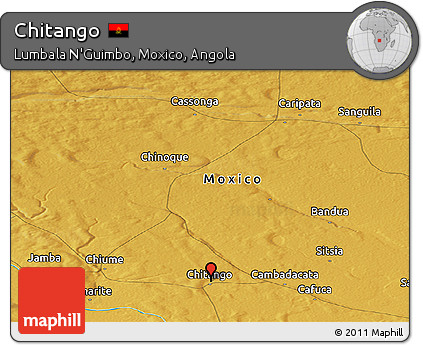 Physical Panoramic Map of Chitango