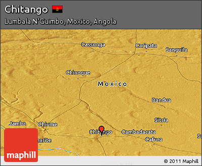 Physical Panoramic Map of Chitango