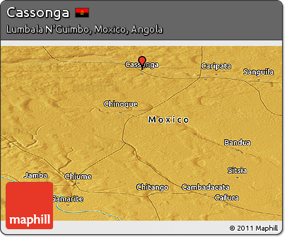 Physical Panoramic Map of Cassonga