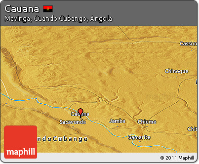 Physical Panoramic Map of Cauana