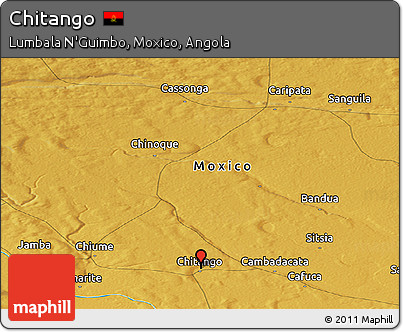 Physical Panoramic Map of Chitango