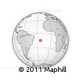 Outline Map of the Area around 14° 56' 57" S, 22° 52' 30" W, rectangular outline
