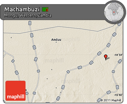 Shaded Relief Map of Machambuzi