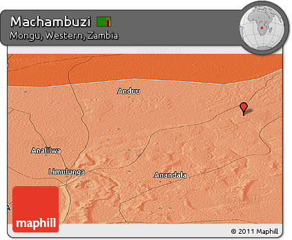 Political Panoramic Map of Machambuzi