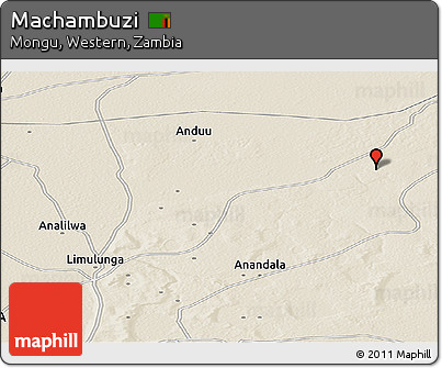 Shaded Relief Panoramic Map of Machambuzi