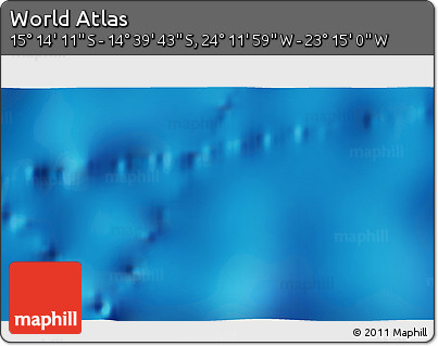 Physical 3D Map of the Area around 14° 56' 57" S, 23° 43' 30" W