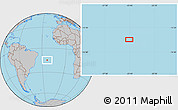 Gray Location Map of the area around 14° 56' 57" S, 23° 43' 30" W